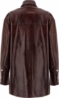 Bordeaux Lamb Leather Blouse 2