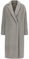 Gray Alpaca Leather Coat 1