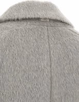 Gray Alpaca Leather Coat 4
