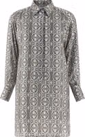 Gray Silk Short Dress 1