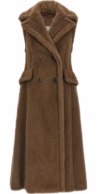 Brown Alpaca Leather Coat