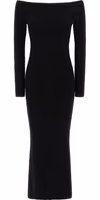 Black Wool Long Dress 1