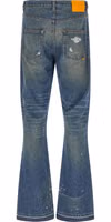 Blue Cotton Flared Jeans 2