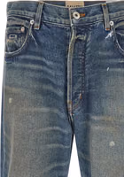 Blue Cotton Flared Jeans 3