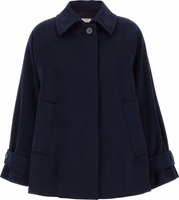 Blue Virgin Wool Coat 1
