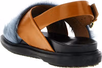 Multicolor Lamb Leather Flat Sandals 3