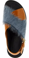 Multicolor Lamb Leather Flat Sandals 4