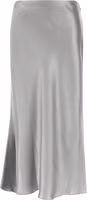 Gray Polyester Midi Skirt 1