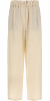 White Viscose Casual Pants 1
