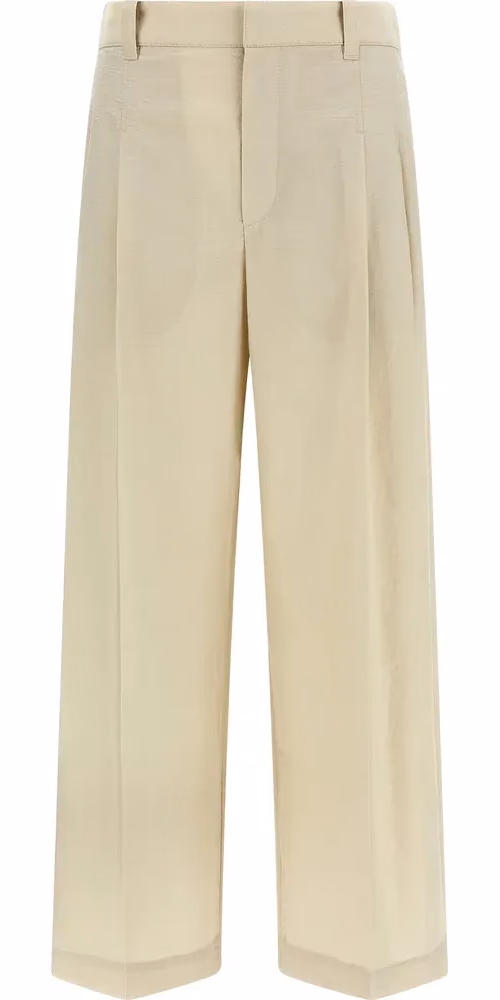 White Cotton Dress Pants