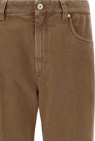 Beige Cotton Straight-Leg Jeans 3