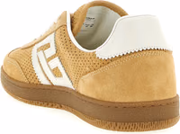 Beige Calfskin Low Top Sneakers 3
