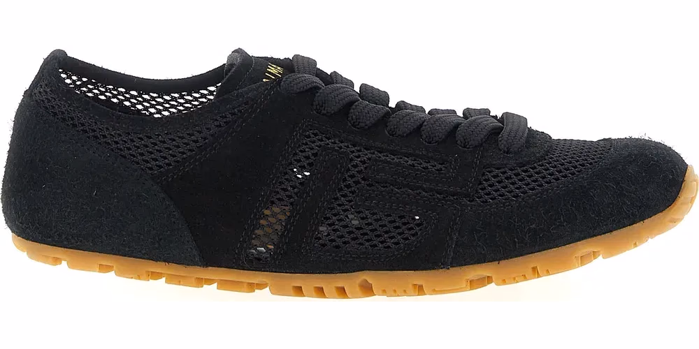 Black Calfskin Athletic Sneakers