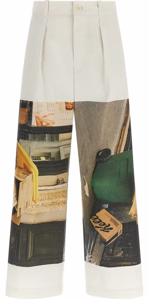White Polyamide Casual Pants