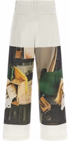 White Polyamide Casual Pants 2
