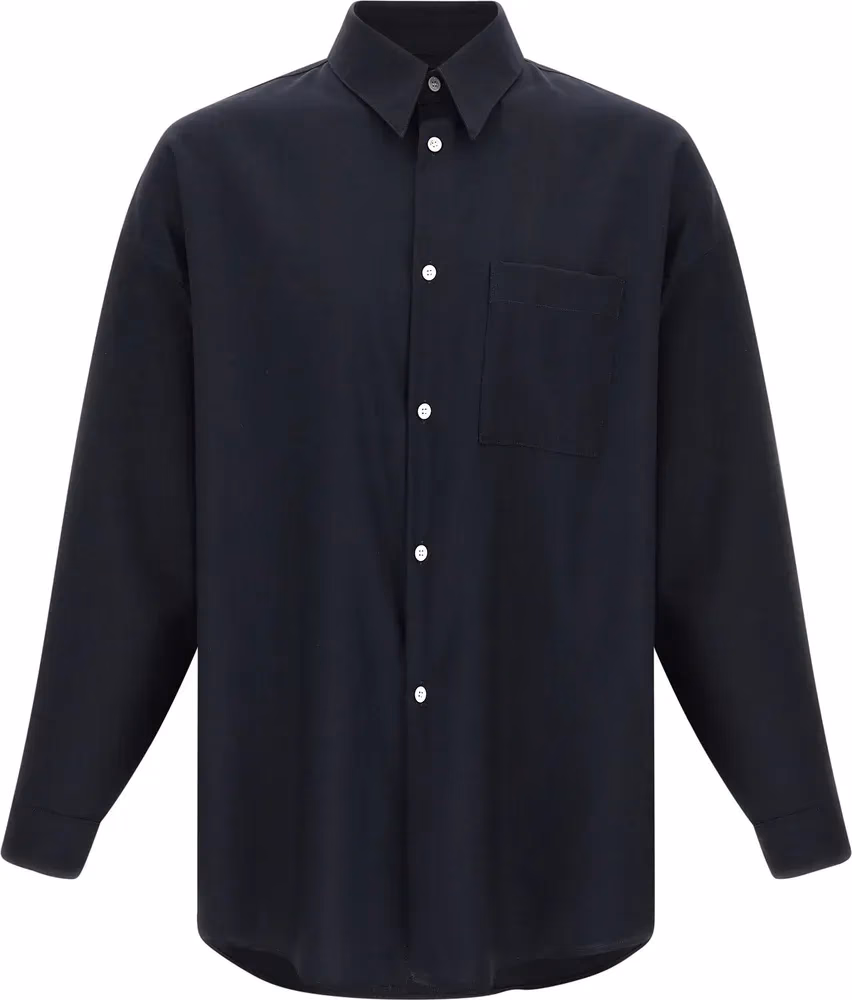 Blue Virgin Wool Blouse