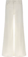 White Cotton Flared Jeans 1