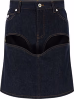 Blue Cotton Long Skirt 1