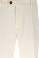 White Cotton Casual Pants 3