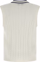 White Cotton Sleeveles Sweater 2