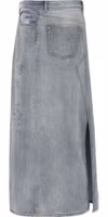 Blue Cotton Mini Skirt 2