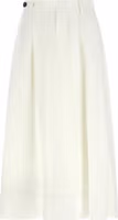White Viscose Midi Skirt 1