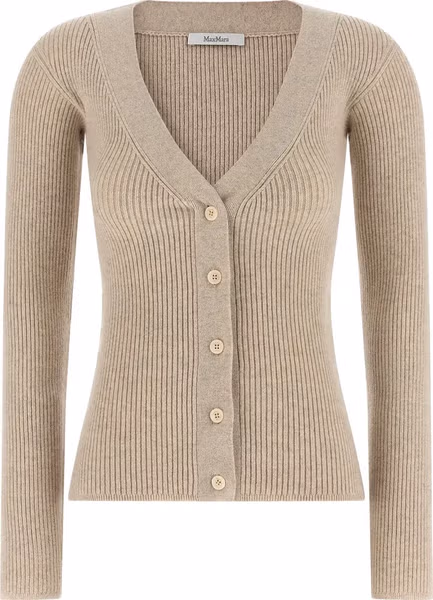 Beige Wool Cardigan