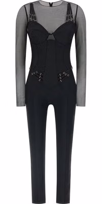Black Polyamide Jumpsuit