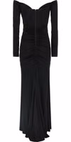 Black Viscose Long Dress 2