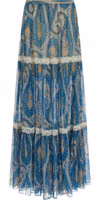 Blue Silk Mini Skirt 1