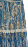 Blue Silk Mini Skirt 3