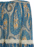 Blue Silk Mini Skirt 4