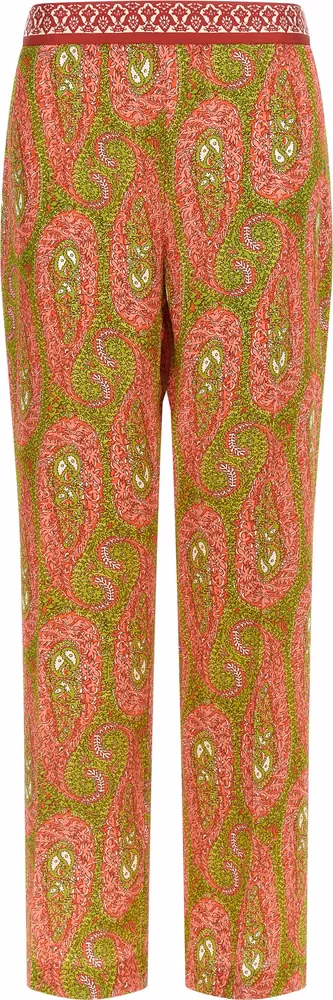 Multicolor Polyester Pants