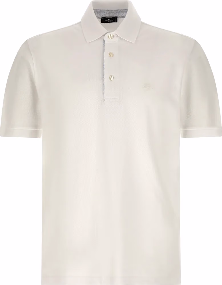 White Cotton Polo Shirt