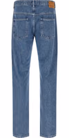 Blue Cotton Straight-Leg Jeans 2