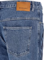 Blue Cotton Straight-Leg Jeans 5