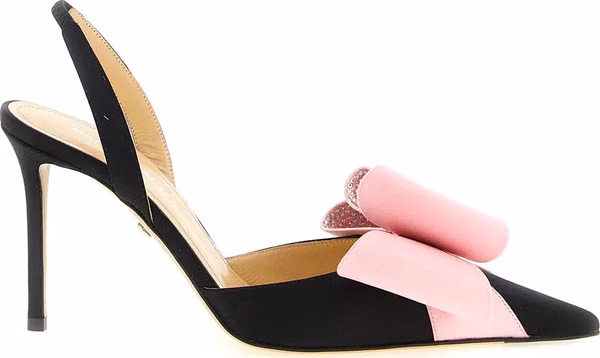 Multicolor Satin High Heel Pumps