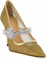 Gold Polyamide High Heel Pumps 2