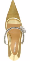 Gold Polyamide High Heel Pumps 4