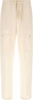 Beige Cotton Cargo Pants 1