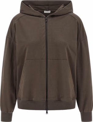 Brown Cotton Hoodie