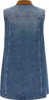 Blue Cotton Short Dress 2