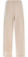 Beige Virgin Wool Athletic Pants 2
