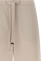 Beige Virgin Wool Athletic Pants 3