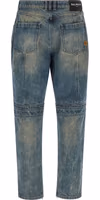 Blue Cotton Straight-Leg Jeans 2