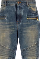 Blue Cotton Straight-Leg Jeans 3
