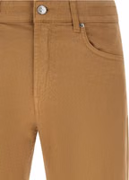 Beige Cotton Straight-Leg Jeans 3