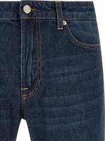 Blue Cotton Straight-Leg Jeans 3