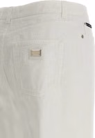 White Cotton Flared Jeans 4