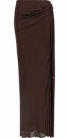 Brown Viscose Mini Skirt 1